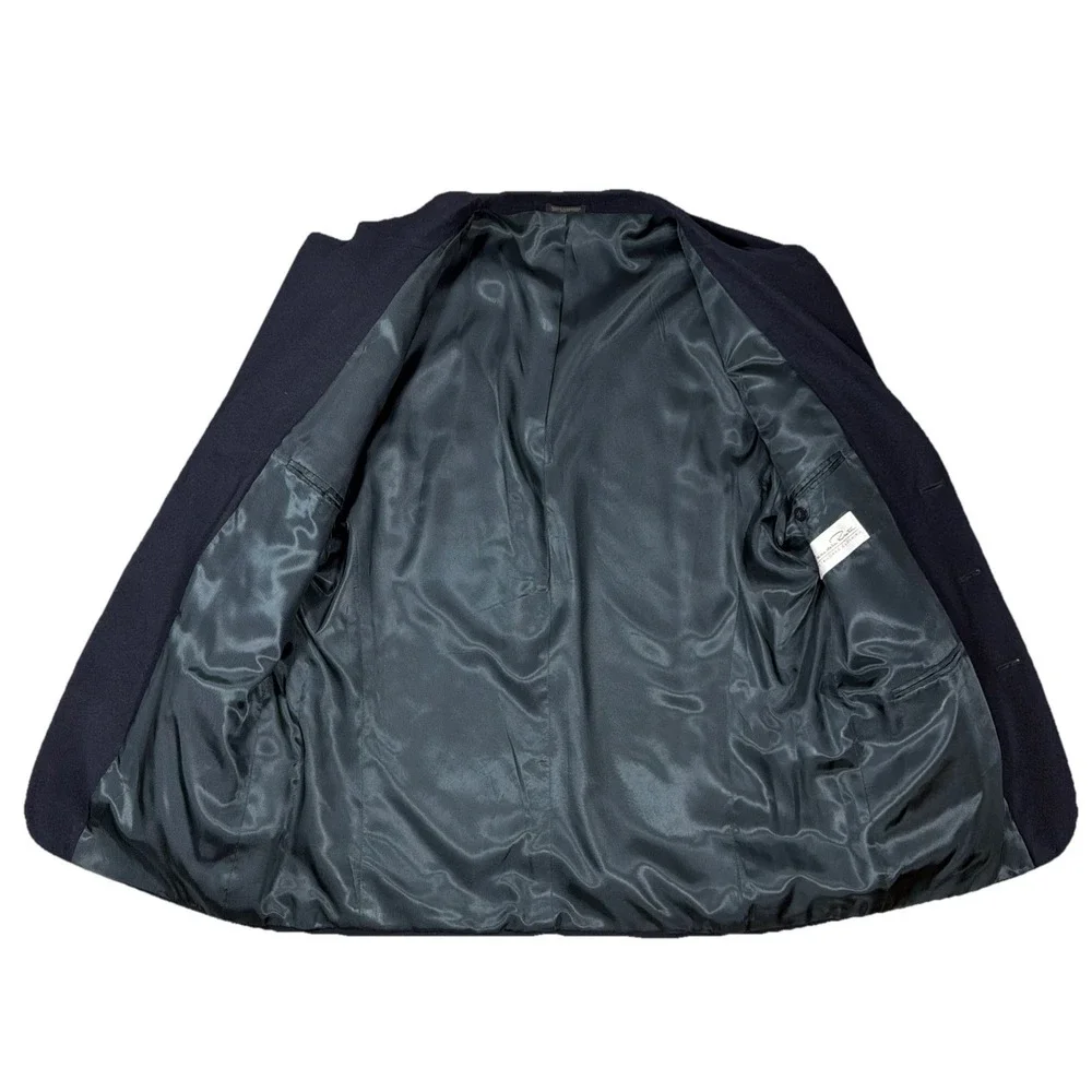 Oscar De La Renta Mens Wool Cashmere Blazer Sports Coat Jacket Dark Blue 42R